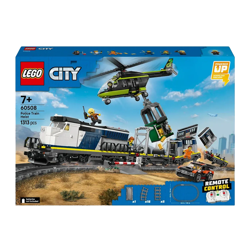 Конструктор Lego Пограбування Поліцейського Поїзда City 60508 Новий - Retromagaz