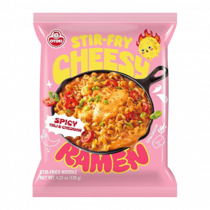 Лапша Ottogi Stir Fry Рамьон с Чили и Сыром Чеддер Средне Острая 110g - Retromagaz