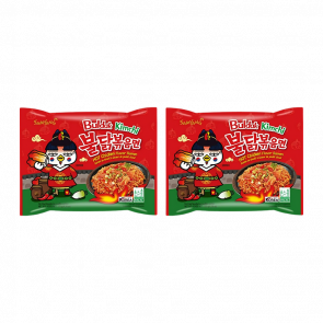 Набор Лапша 2шт Samyang Buldak Kimchi HOT Chicken Flavor Острая 135g