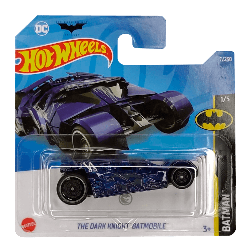 Машинка Базовая Hot Wheels DC Batman The Dark Knight Batmobile Treasure Hunts Batman 1:64 HCX94 Dark Blue - Retromagaz