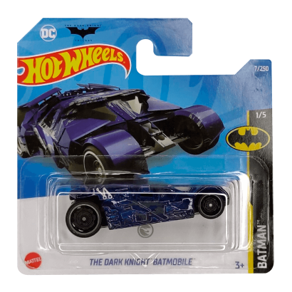 Машинка Базовая Hot Wheels DC Batman The Dark Knight Batmobile Treasure Hunts Batman 1:64 HCX94 Dark Blue - Retromagaz