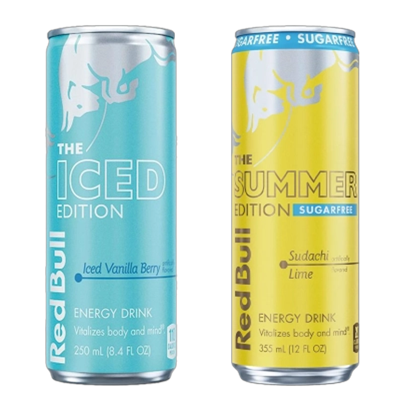 Набір Потужний 2.0 (Напій Енергетичний Red Bull Summer Edition Sudachi Lime Zero Sugar + Iced Edition Vanilla Berry) - Retromagaz