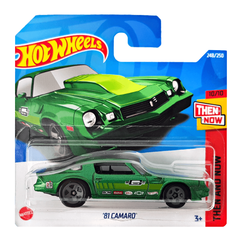 Машинка Базова Hot Wheels '81 Camaro Then and Now 1:64 HCV81 Green - Retromagaz