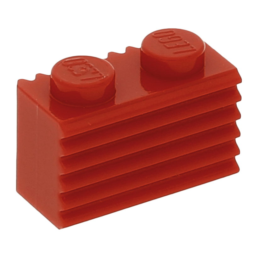 Кубик 10шт Lego Модифікована Grille Fluted Profile 1 x 2 2877 287721 6219677 Red Б/У - Retromagaz