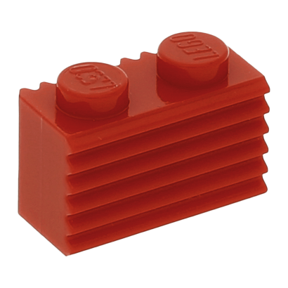 Кубик Lego Grille Fluted Profile Модифікована 1 x 2 2877 287721 6219677 Red 10шт Б/У - Retromagaz