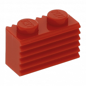 Кубик Lego Grille Fluted Profile Модифицированная 1 x 2 2877 287721 6219677 Red 10шт Б/У