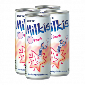 Набір Напій 4шт Lotte Milkis Газований Молочний Персик 250ml