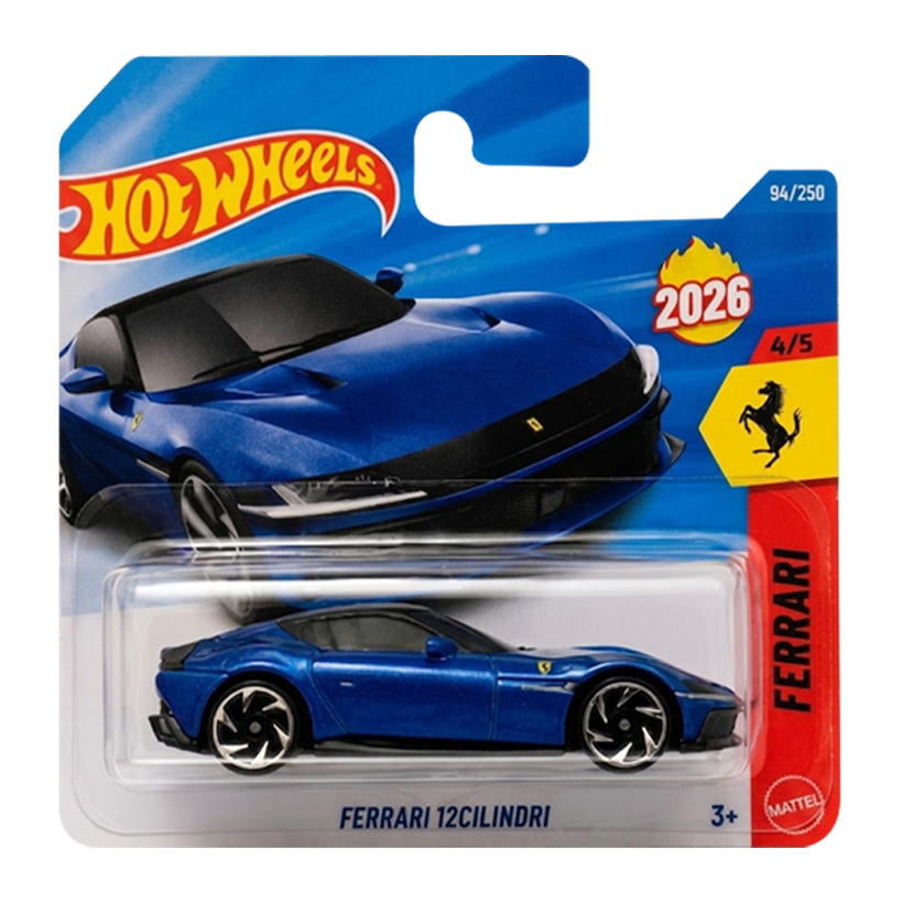 Машинка Базовая Hot Wheels Ferrari 12Cilindri Ferrari 1:64 JJL37 Blue - Retromagaz