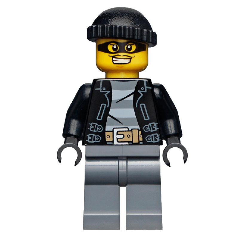 Фігурка Lego Police 973pb1550 Bandit Male Mask City cty0462 1 Б/У - Retromagaz