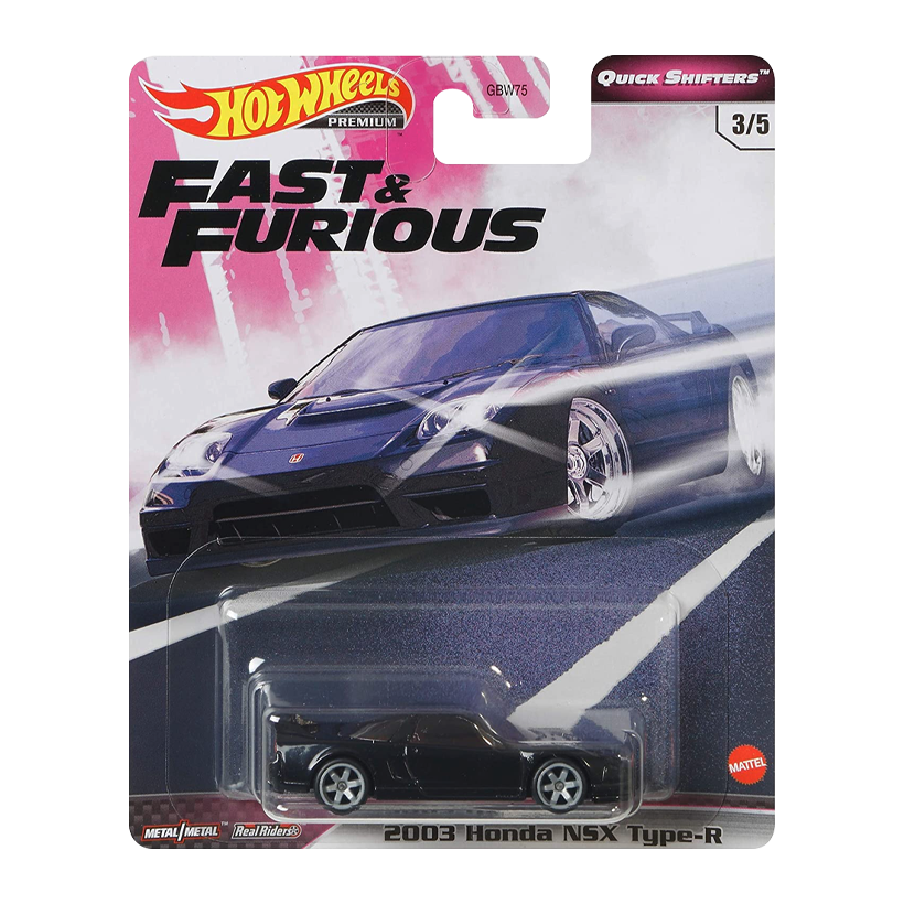 Машинка Premium Hot Wheels 2003 Honda NSX Type-R Fast & Furious 1:64 HCP30 Black - Retromagaz