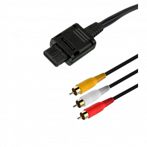 Кабель Nintendo N64 GameCube SNES 3RCA - AV Multi Out Black Б/У - Retromagaz