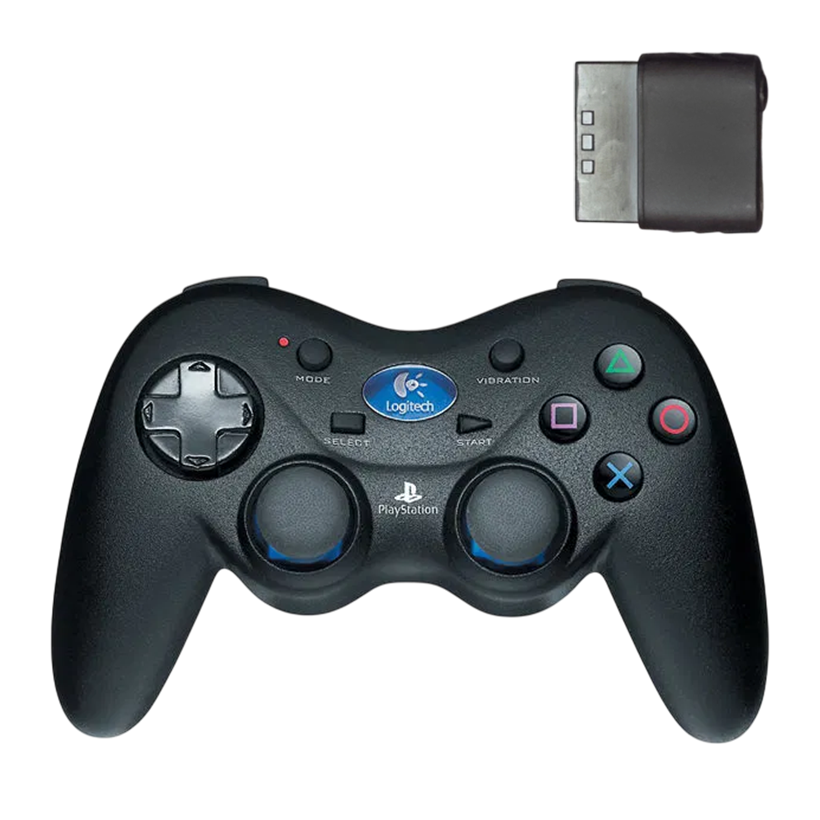 Геймпад Беспроводной Logitech PlayStation 2 Cordless Action Black Б/У - Retromagaz