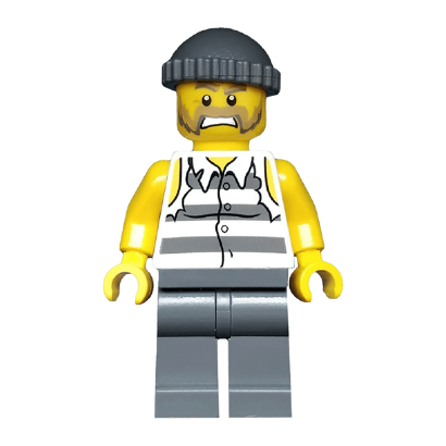 Фігурка Lego 973pb0987 Prisoner Shirt with Stripes City Police cty0481 Б/У - Retromagaz