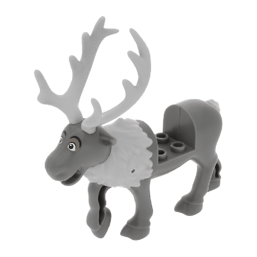 Фігурка Lego Земля Reindeer Frozen with Black Round Eyebrows Sven Animals 23946c01pb01 6135297 Dark Bluish Grey Б/У - Retromagaz