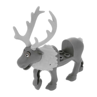 Фигурка Lego Reindeer Frozen with Light Bluish Gray Antlers Fur on Neck Animals Земля reindeerpb01 6135297 6273365 Dark Bluish Grey Б/У - Retromagaz