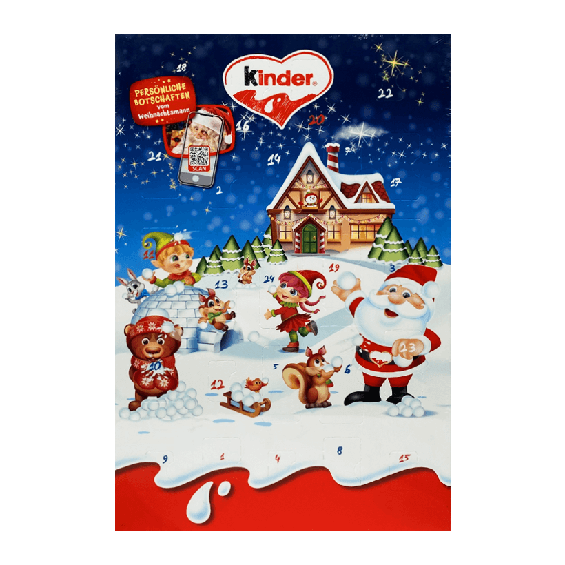 Адвент-Календарь Kinder Mini Mix Advent-Calendar 150g - Retromagaz