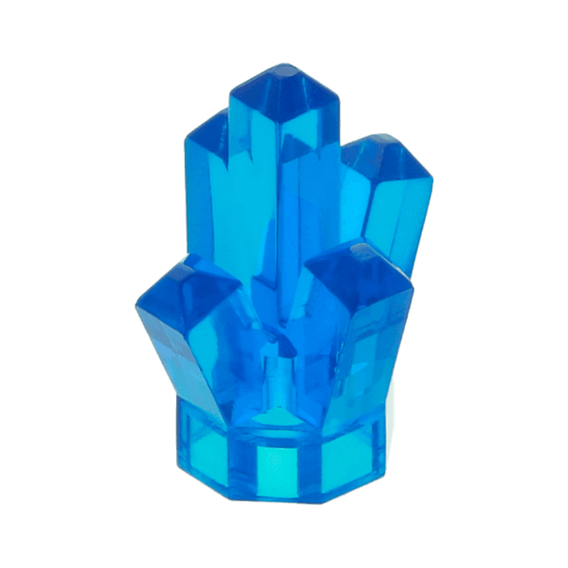Скала 4шт Lego Драгоценность Crystal 5 Point 1 x 1 52 29377 30385 28623 4541538 6236962 Trans-Dark Blue Б/У - Retromagaz
