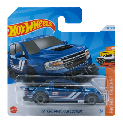 Машинка Базовая Hot Wheels '22 Ford Maverick Custom Hot Trucks 1:64 HRY78 Blue - Retromagaz