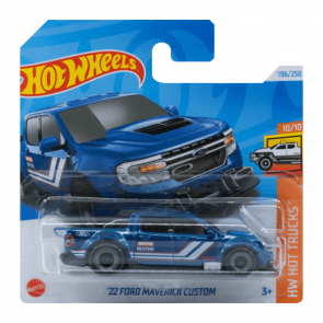 Машинка Базовая Hot Wheels '22 Ford Maverick Custom Hot Trucks 1:64 HRY78 Blue - Retromagaz