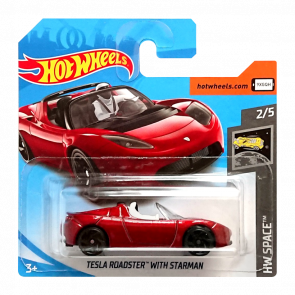 Машинка Базовая Hot Wheels Tesla Roadster With Starman Space 1:64 FYD29 Red - Retromagaz