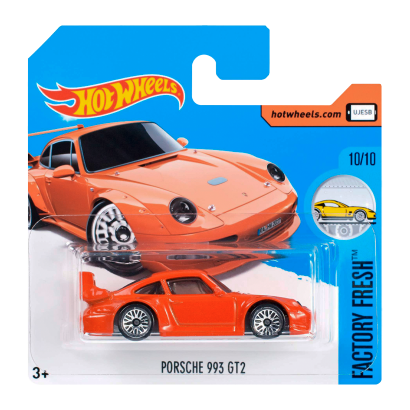Машинка Базова Hot Wheels Porsche 993 GT2 Factory Fresh 1:64 DTX58 Orange - Retromagaz