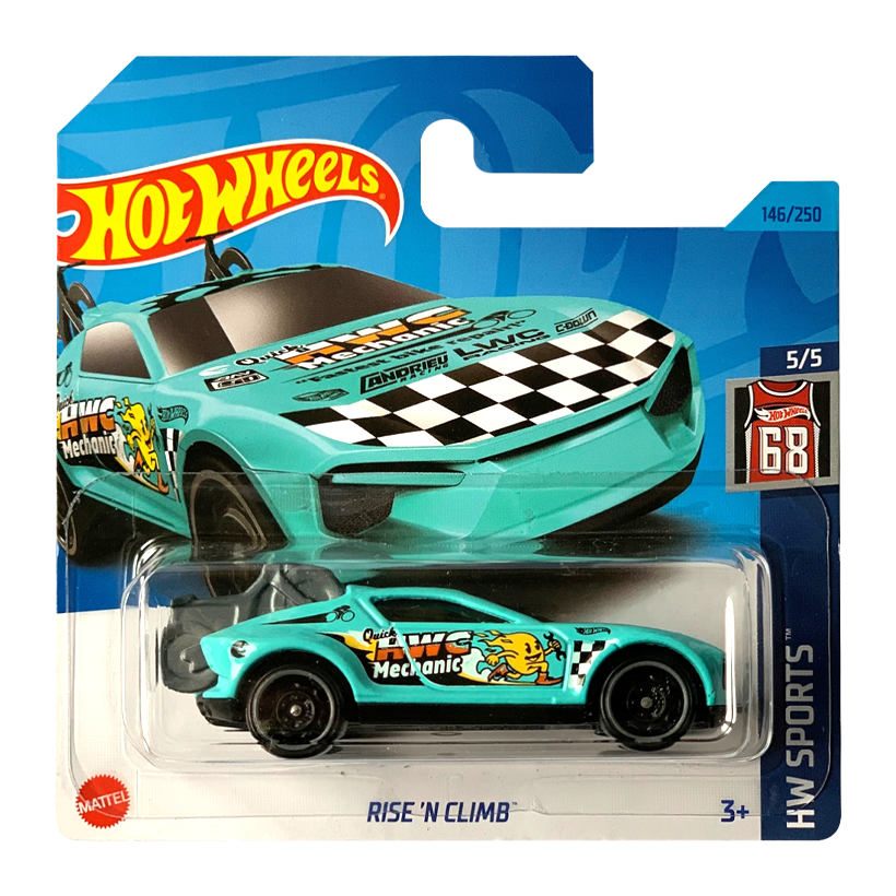 Машинка Базова Hot Wheels Rise 'N Climb Treasure Hunts Sports 1:64 HKL03 Light Blue - Retromagaz