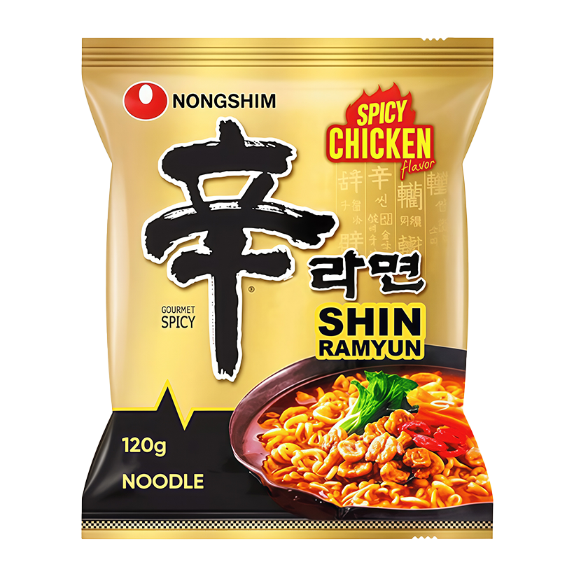Локшина Nongshim Shin Рамьон зі Смаком Курки Гостра 120g - Retromagaz