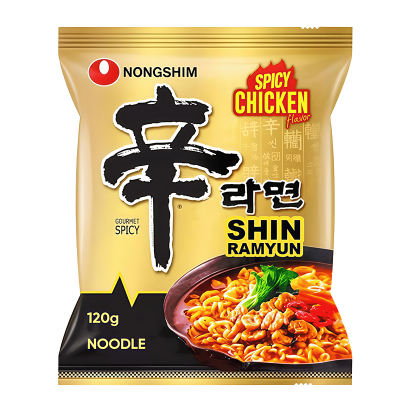 Лапша Nongshim 1 Shin Рамьон со Вкусом Курицы Острая 120g - Retromagaz