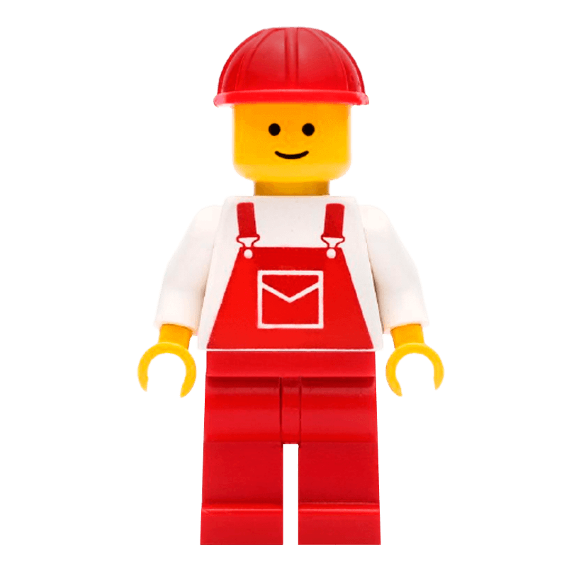 Фігурка Lego People 973pb0203 Overalls Red with Pocket City ovr005 Б/У - Retromagaz