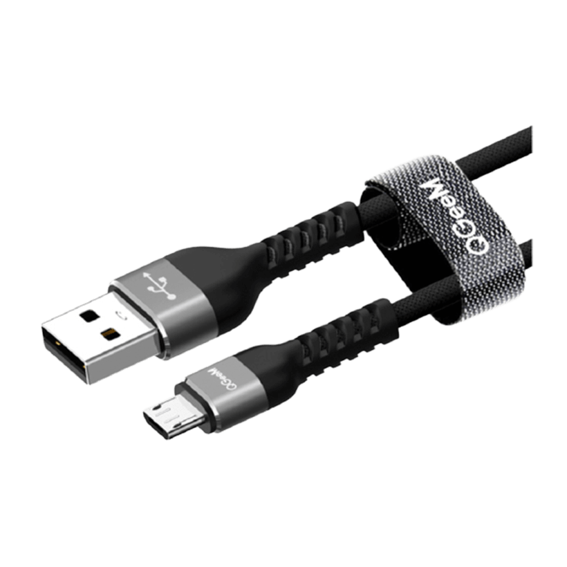 Кабель QGeeM USB 2.0 - Micro-USB Black 2m - Retromagaz