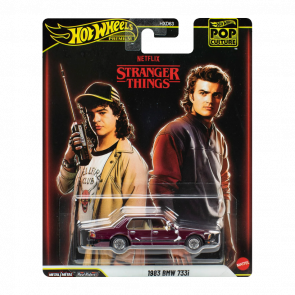 Машинка Premium Hot Wheels 1983 BMW 733i Stranger Things Pop Culture 1:64 JHW81 Red - Retromagaz