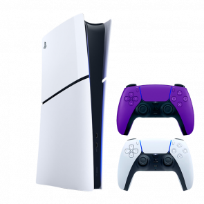Набор Консоль Sony PlayStation 5 Slim Digital Edition 1TB White Новый  + Геймпад Беспроводной DualSense Purple - Retromagaz
