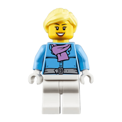 Фігурка Lego 973pb3311 Female White Legs Parka with Medium Lavender Scarf City People hol126 1 Б/У - Retromagaz