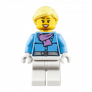 Фигурка Lego 973pb3311 Female White Legs Parka with Medium Lavender Scarf City People hol126 1 Б/У - Retromagaz