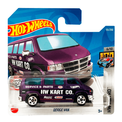Машинка Базова Hot Wheels Dodge Van Metro 1:64 HCT63 Purple - Retromagaz