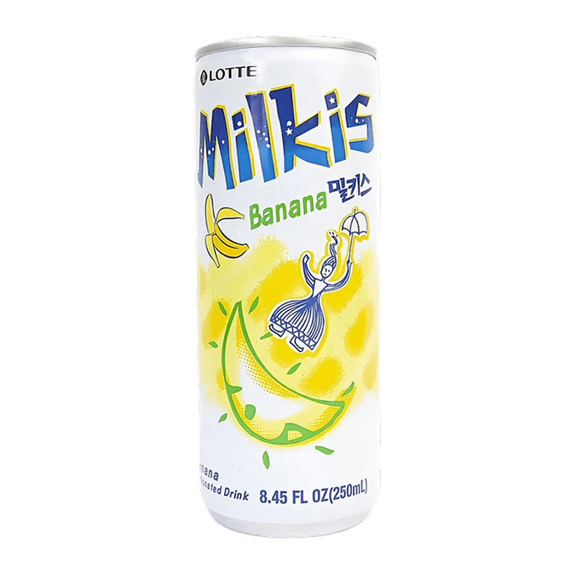 Напиток Lotte Milkis Газированный Молочный Банан 250ml - Retromagaz