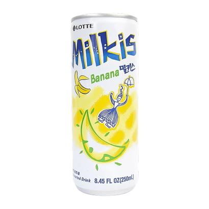 Напиток Lotte Milkis Газированный Молочный Банан 250ml - Retromagaz