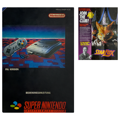 Інструкція Nintendo SNES PAL Version + Постер Star Fox Black Б/У - Retromagaz