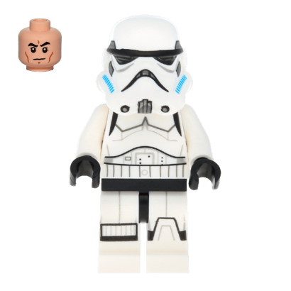 Фигурка Lego Star Wars Империя Stormtrooper Printed Legs Dark Azure Helmet Vents Frown sw0617 1 Б/У Нормальный - Retromagaz