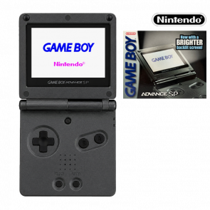 Консоль Nintendo Game Boy Advance SP AGS-101 з Логотипом Graphite Black + Документація + Коробка Б/У - Retromagaz