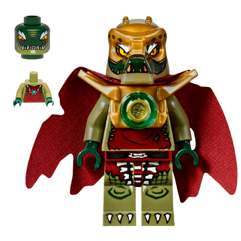Фигурка Lego Crocodile Tribe Crominus Tattered Cape Legends of Chima loc023 Б/У - Retromagaz