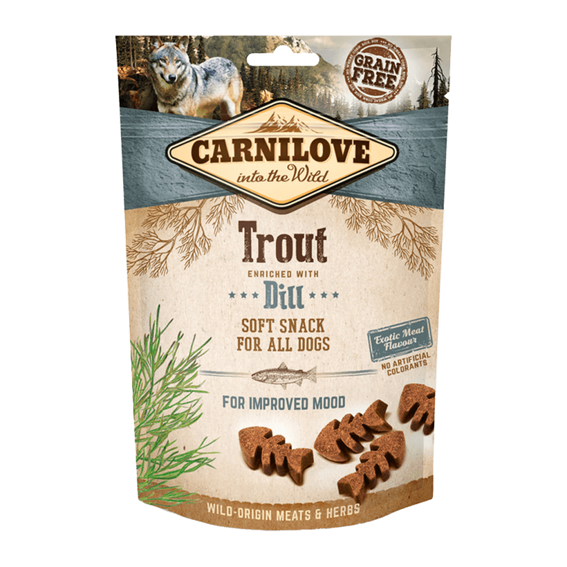Лакомства для Собак Carnilove Dog Crunchy Snack Trout Dill 200g - Retromagaz