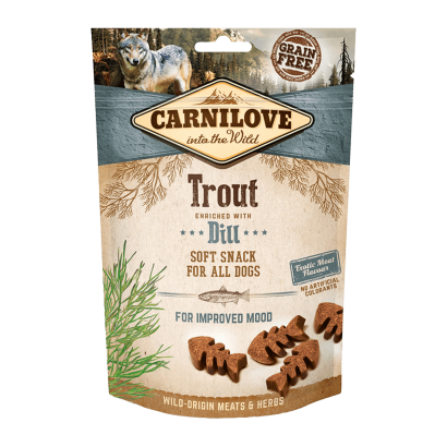 Ласощі для Собак Carnilove Dog Crunchy Snack Trout Dill 200g - Retromagaz