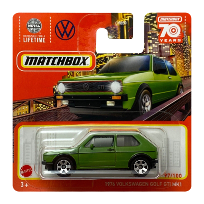 Машинка Большой Город Matchbox 1976 Volkswagen Golf GTI MK1 Metro 1:64 HLC96 Green - Retromagaz