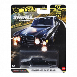 Машинка Premium Hot Wheels Mercedes-Benz 300 SEL 6.8 AMG Chase Thrill Climbers 1:64 JKF20 Black - Retromagaz