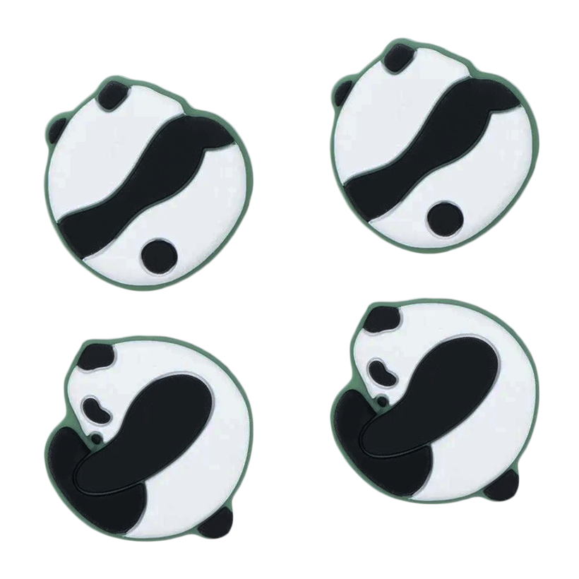 Накладки на Стіки 4шт RMC Panda Nintendo Switch Black White - Retromagaz