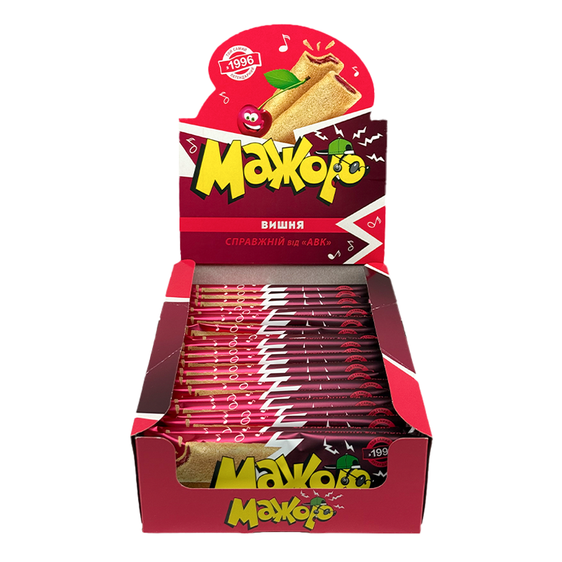 Набор Батончик 20шт АВК Мажор со Вкусом Вишни 49g - Retromagaz