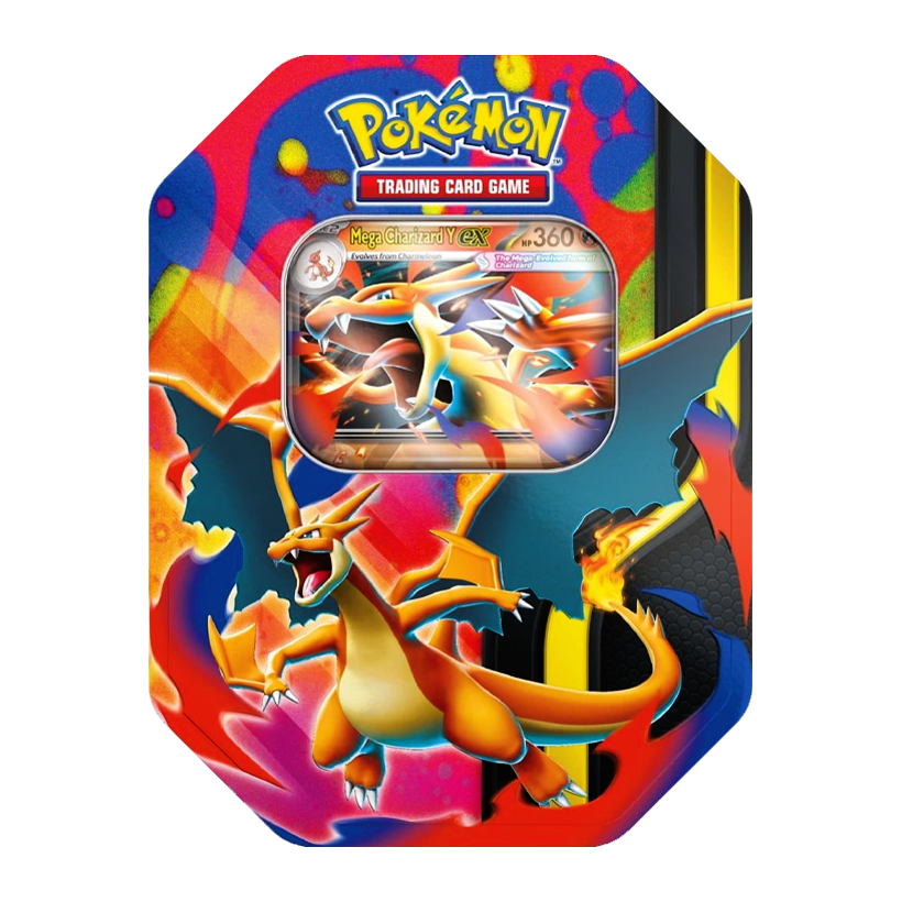 Картки Коллекционная Игра Pokemon Mega Charizard Tin - Retromagaz