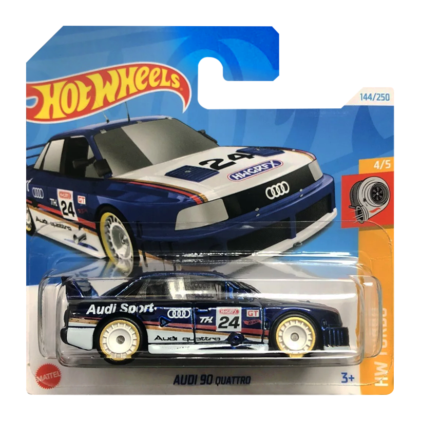 Машинка Базова Hot Wheels Audi '90 Quattro Super Treasure Hunt STH Turbo 1:64 HTF36 Blue - Retromagaz