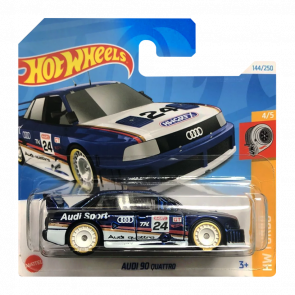 Машинка Базовая Hot Wheels Audi '90 Quattro Super Treasure Hunt STH Turbo 1:64 HTF36 Blue - Retromagaz